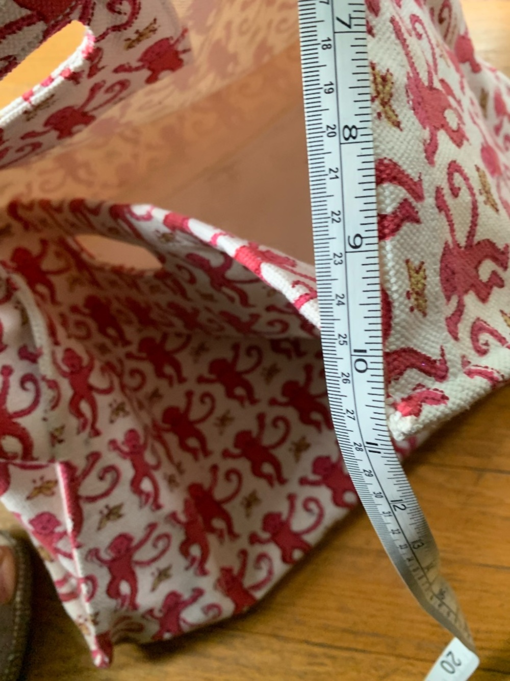 Roberta Roller Rabbit Pink Monkey Canvas Carry All Bag - Picture 2 of 7